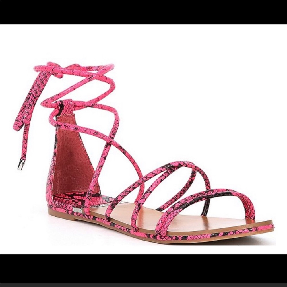 ANTONIO MELANI PINDIEE SNAKE PRINT LACE UP FLAT.